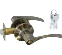 Межкомнатная защелка НОРА-М NEW стар. бронза ЗВ2-01 ключ/фикс. 15644