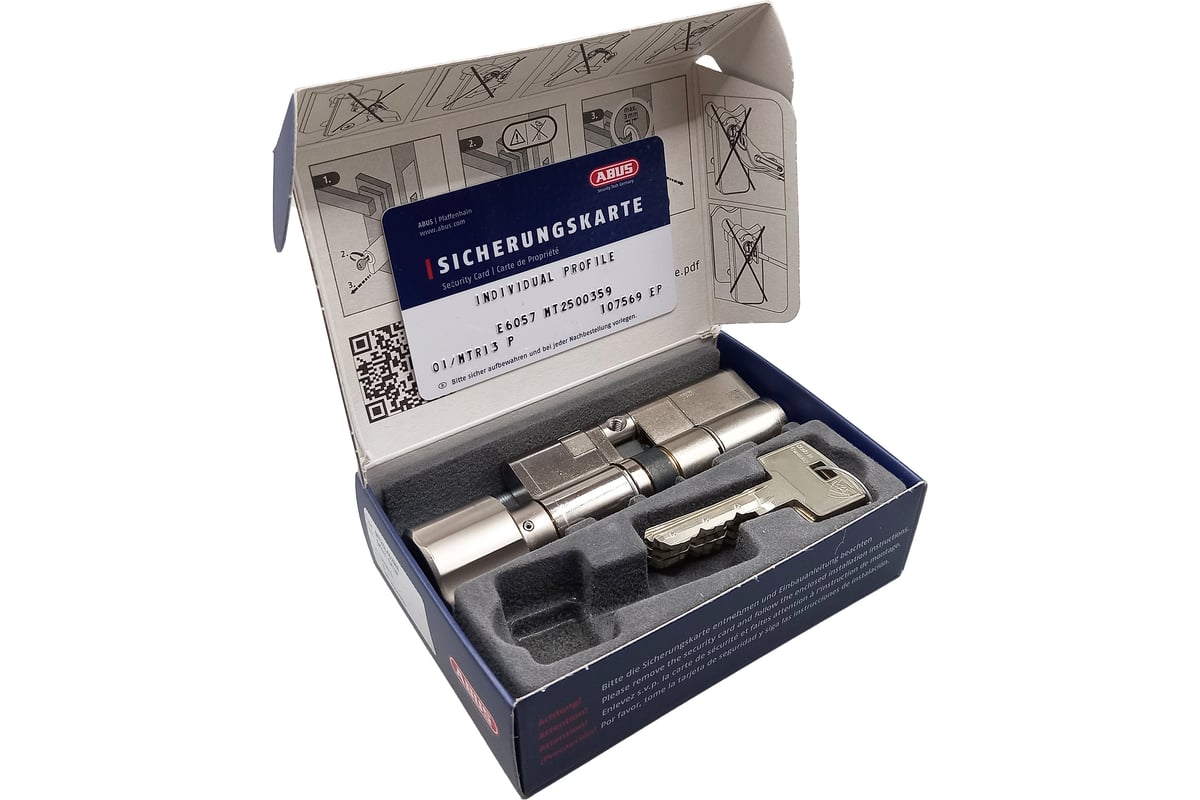Цилиндровый механизм ABUS magtec 2500 85(30x55в) ключ/вертушка me ni (5 ...