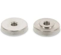 Гайка ЦКИ DIN 467, круглая, М6, рифленая, низкая, Ц, 10 шт. 32582