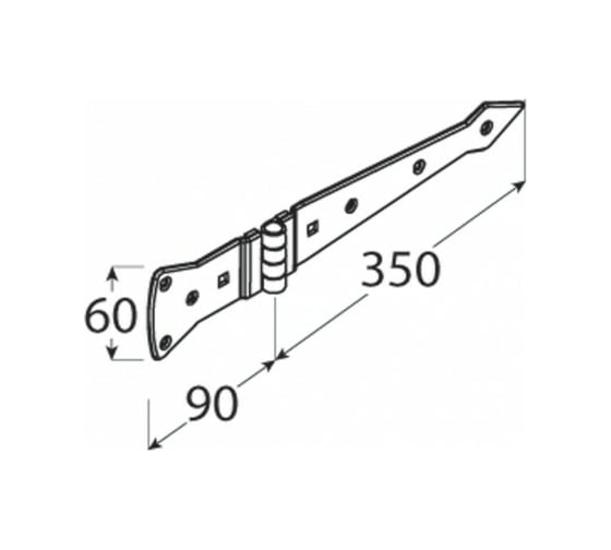 Декоративная петля Rusconnect ZABP 350 350х2,5 мм 10 шт 7915