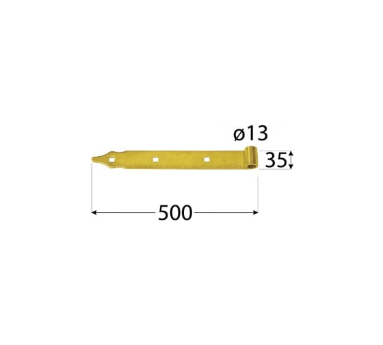 Поясная декоративная петля Rusconnect ZP 500 fi 13 c 500х35/4,0 fi 13 мм черная 1 шт 82052
