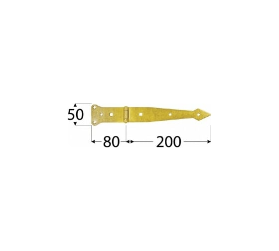 Петля воротная Rusconnect DMX80x200x50 mm 1 шт 8161