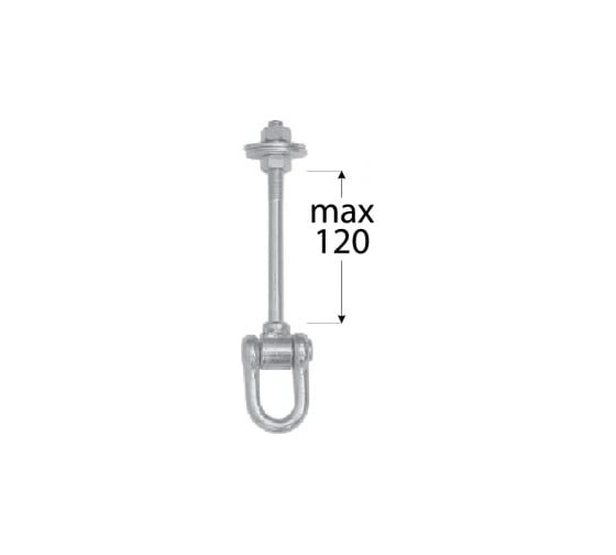 Крепление для качелей Rusconnect тип C DMX M12x140 мм 1 шт. 8853