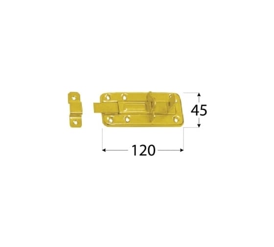 Штампованная задвижка Rusconnect DMX 120x45 mm 20 шт 8553