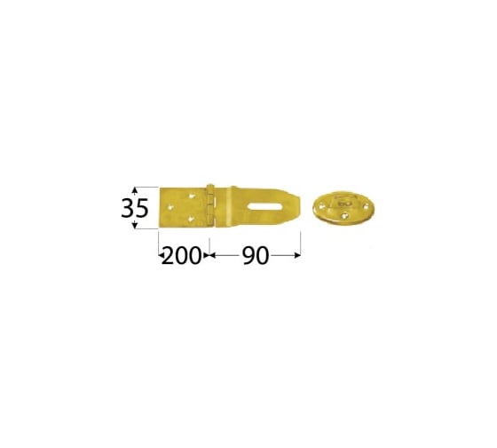 Щеколда Rusconnect DMX 95x200x35 mm 10 шт 8724