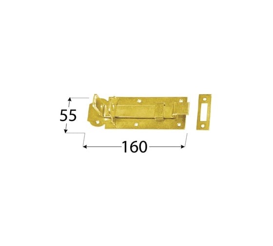 Запорная загнутая задвижка Rusconnect DMX 160x55 mm 10 шт 8545