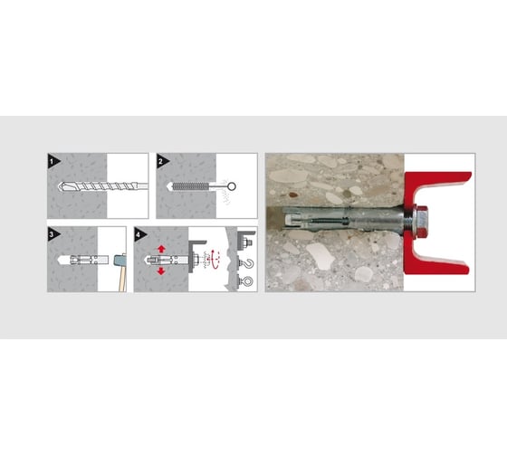 Распорный анкер Невский Крепеж c крюком, friulsider fm744, м8, 14x50, zn, 50 шт. 830945