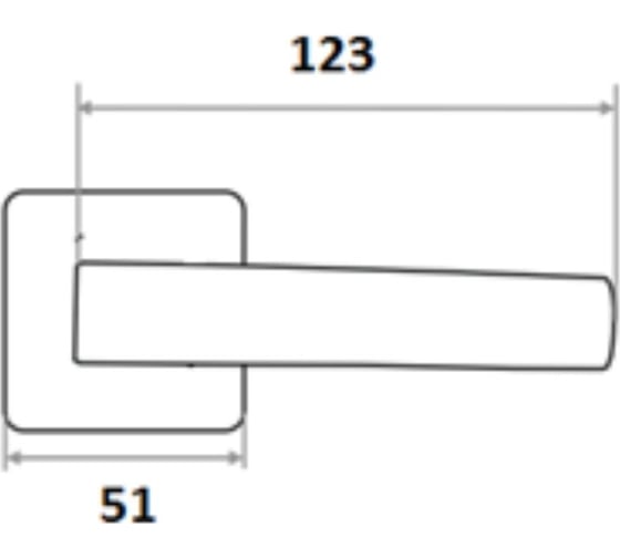 Раздельная ручка Trodos 845, квадрат 03, графит 204780