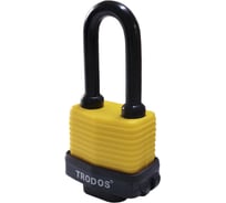 Навесной замок Trodos вс-sp-50l, всепогодный, сталь, желтый, блистер 210254