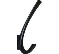 Мебельный крючок Trodos 1642 2-рожковый, сплав цам, черный матовый 302125