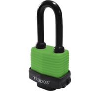 Навесной замок Trodos вс-sp-40l, всепогодный, сталь, зеленый, блистер 210251