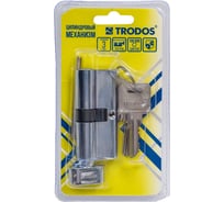 Цилиндровый механизм Trodos цмв 70(35/35), латунь, 5 ключей, хром, блистер 209205