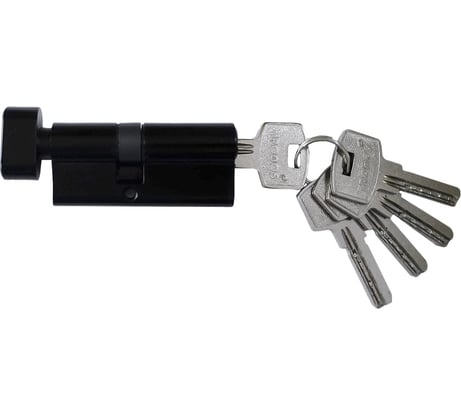 Цилиндровый механизм Trodos цмвп 70(30в/40), сплав ЦАМ, 5 ключей, черный матовый 208232