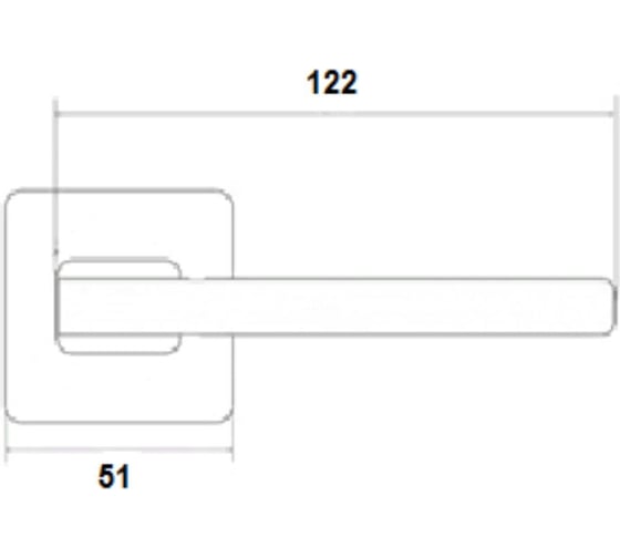 Раздельная ручка Trodos 517, квадрат 03, графит 204792
