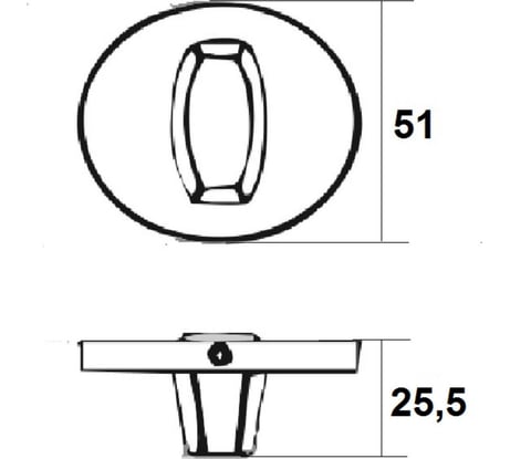 Поворотная ручка Trodos 708bk, круг 03, черный никель 204754