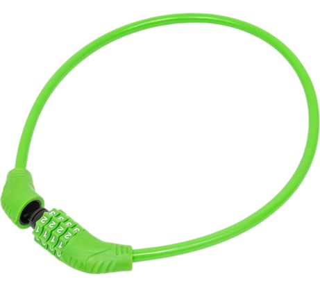 Тросовый замок Trodos 2201 велосипедный, 8x650, кодовый, зеленый 210079