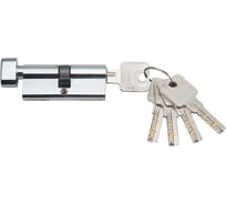 Цилиндровый механизм Trodos цмвп 80(40/40), латунь, 5 ключей, хром, блистер 209216