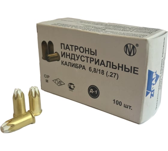 Патрон монтажный Д-1 ПИ.27 (100 шт; 6.8х18 мм) МПЗ Zitar D09F20ED1001000