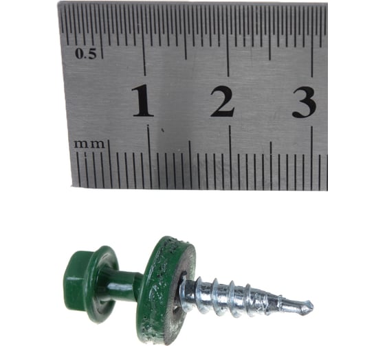 Саморез Невский Крепеж КР св. 4,8х28 RAL-6002 зелёный 60 шт. 912030