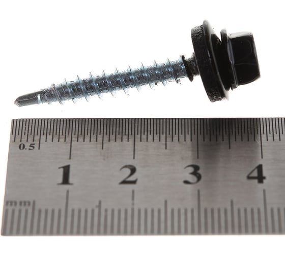 Кровельный саморез Daxmer 4,8х35 RAL 9005, сверло №1, 250 шт. 00000303947