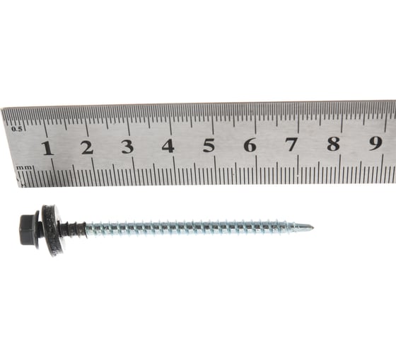 Кровельный саморез Daxmer 4,8х70 RAL 7024, сверло №1, 100 шт. 00000305504