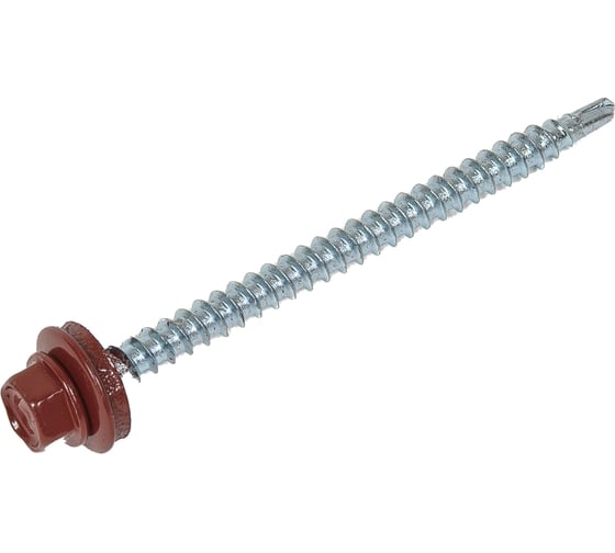 Кровельный саморез Daxmer 4,8х70 RAL 3009 сверло №1, 100 шт 00000304168