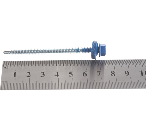 Кровельный саморез Daxmer 4,8х70 RAL 5005 сверло №1, 100 шт 00000304171