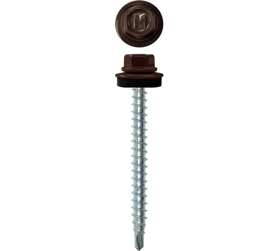 Кровельный саморез Daxmer 4,8х50 RAL 8019, сверло №1, 150 шт. 00000307079