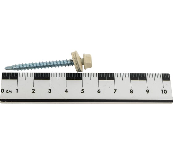 Кровельный саморез Daxmer 4,8х50 RAL 1015 сверло №1, 150 шт 00000310523