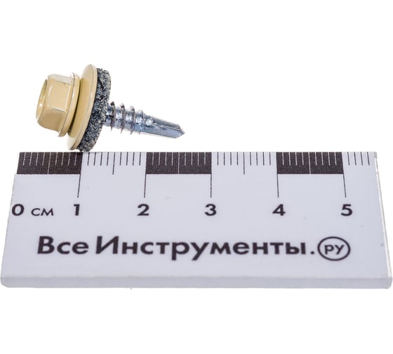 Кровельный саморез Daxmer 4,8х19 RAL 1014 сверло №2, 400 шт 00000310434