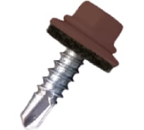 Кровельный саморез Daxmer 4,8х19 RAL 3009 сверло №2, 400 шт 00000310790