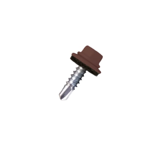 Кровельный саморез Daxmer 4,8х19 RAL 3009 сверло №2, 400 шт 00000310790