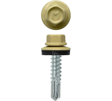 Кровельный саморез Daxmer 5,5х25 RAL 1014 сверло №3, 250 шт 00000305401