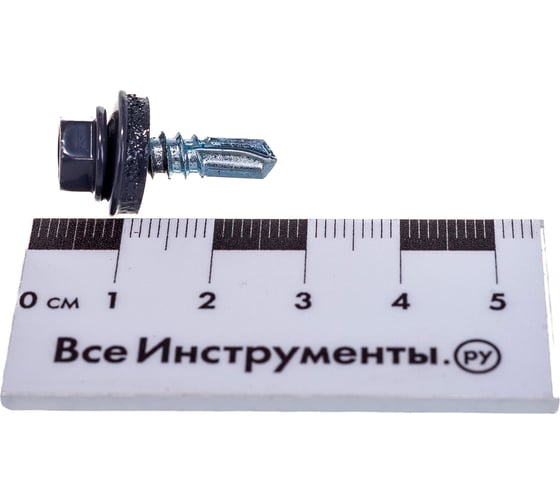 Кровельный саморез Daxmer 5,5х19 RAL 7024 сверло №3, 250 шт 00000304280