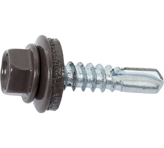 Кровельный саморез Daxmer 5,5х25 RAL 8019 сверло №3, 250 шт 00000304312