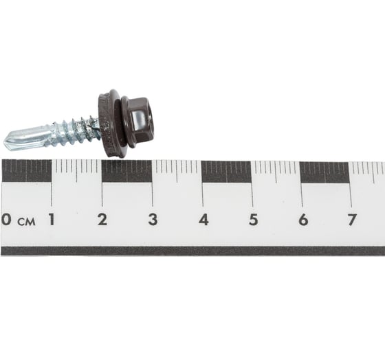 Кровельный саморез Daxmer 5,5х25 RAL 8019 сверло №3, 250 шт 00000304312