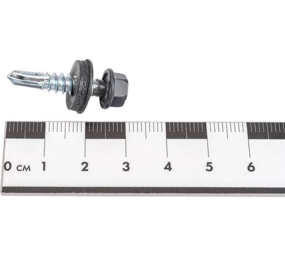 Кровельный саморез Daxmer 5,5х25 RAL 7024, сверло №3, 250 шт. 00000304309