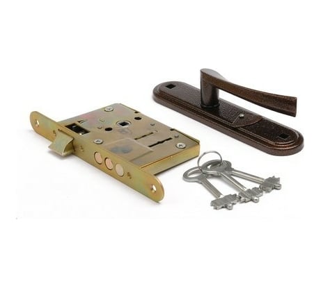 Врезной замок ЗЕНИТ ЗВ9-4-2 медь 15821