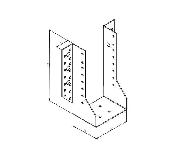 Крепление балки Rock RWB32 100х200х2 мм 10 шт. 453207