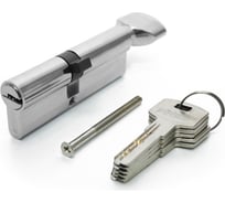 Цилиндровый механизм Pobedit ключ-защелка, цвет серебро, В50x40 мм 8126421