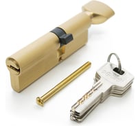 Цилиндровый механизм Pobedit ключ-защелка, цвет золото, В40x50 мм 8126390