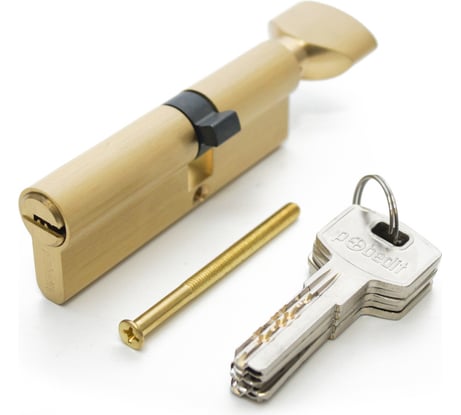 Цилиндровый механизм Pobedit ключ-защелка, цвет золото, В40x50 мм 8126390