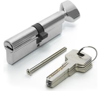 Цилиндровый механизм Pobedit ключ-защелка, цвет серебро, 100 мм 8126101