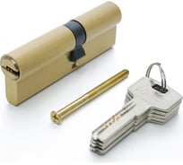 Цилиндровый механизм Pobedit ключ-ключ, цвет золото, 50x40 мм 8127420