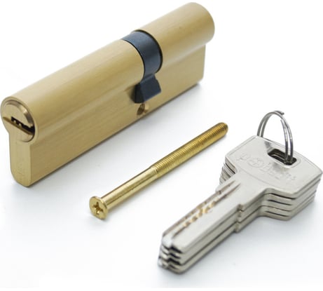 Цилиндровый механизм Pobedit ключ-ключ, цвет золото, 55x35 мм 8127440