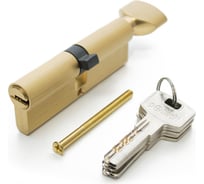 Цилиндровый механизм Pobedit ключ-защелка, цвет золото, 90 мм 8126090