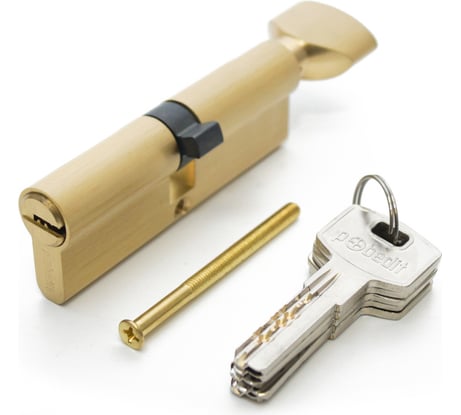 Цилиндровый механизм Pobedit ключ-защелка, цвет золото, 90 мм 8126090