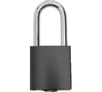 Блокировочный замок  Точка Безопасности алюминиевый, пиновый цилиндр, стальная дужка, высота - 38 мм, черный gwr027PS38BLK