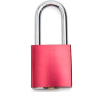 Блокировочный замок Точка Безопасности алюминиевый, пиновый цилиндр, стальная дужка, высота - 38 мм, красный gwr027PS38RED