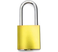 Блокировочный замок Точка Безопасности алюминиевый, пиновый цилиндр, стальная дужка, высота - 38 мм, желтый gwr027PS38YEL